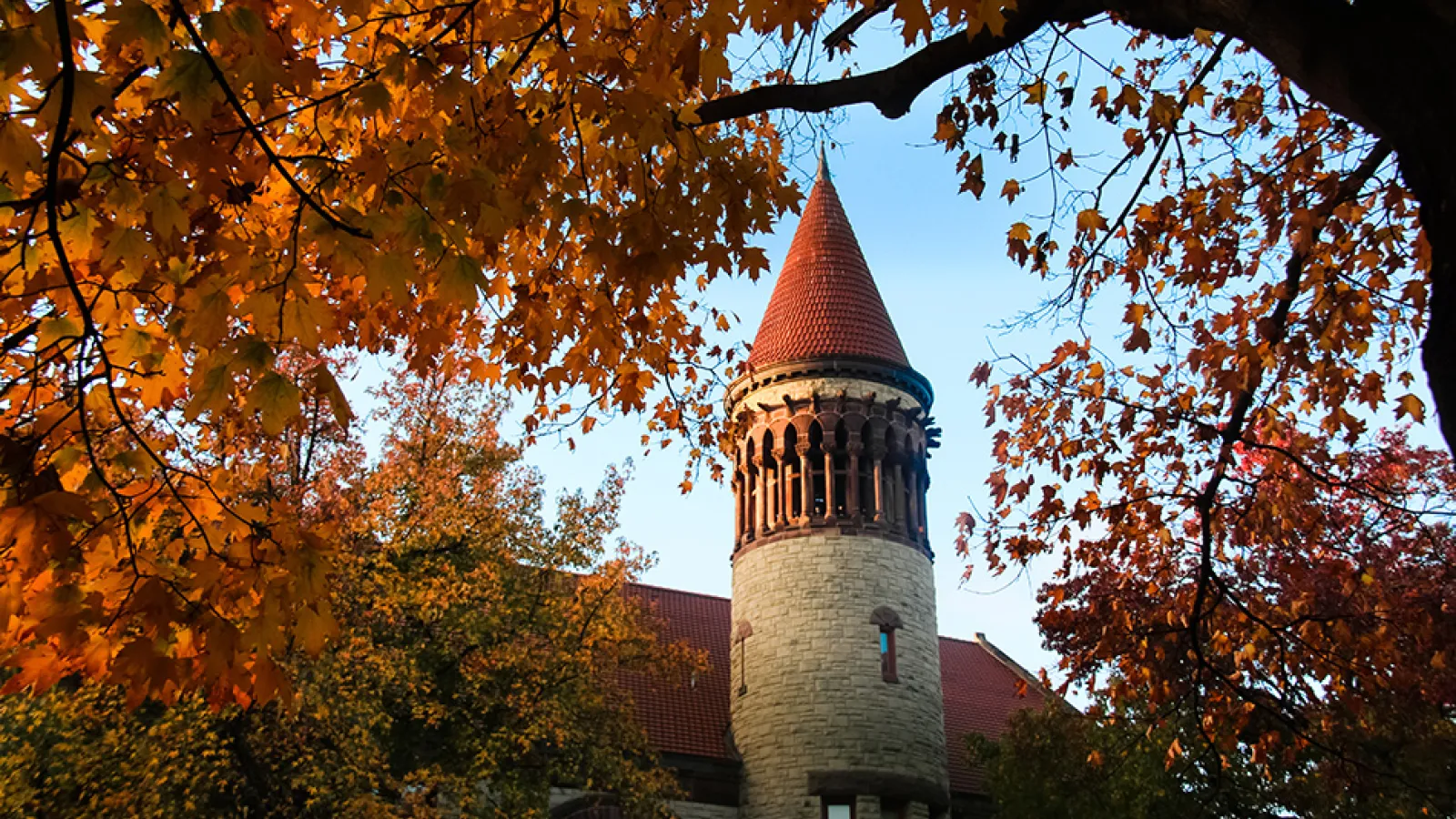 Orton Hall on OSU Campus during Autumn
